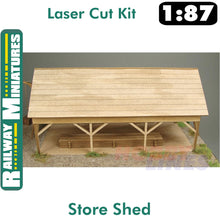 Load image into Gallery viewer, STORE SHED kit HO 1:87 Vessel RAILWAY MINIATURES 037
