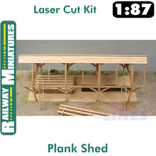 Load image into Gallery viewer, PLANK SHED kit HO 1:87 Vessel RAILWAY MINIATURES 038
