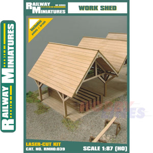 WORK SHED kit HO 1:87 Vessel RAILWAY MINIATURES 039