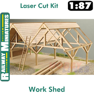 WORK SHED kit HO 1:87 Vessel RAILWAY MINIATURES 039