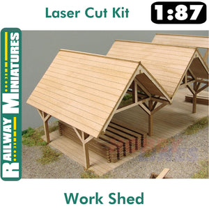 WORK SHED kit HO 1:87 Vessel RAILWAY MINIATURES 039