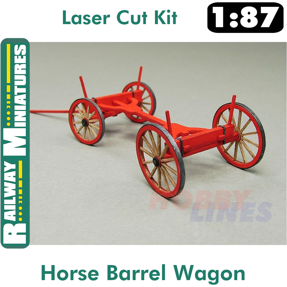 HORSE BARREL WAGON & CART RUNNING GEAR kit HO 1:87 Vessel RAILWAY MINIATURES 040