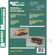 Load image into Gallery viewer, HORSE BARREL WAGON &amp; CART RUNNING GEAR kit HO 1:87 Vessel RAILWAY MINIATURES 040
