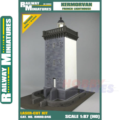 KERMORVAN LIGHTHOUSE kit France HO 1:87 Vessel RAILWAY MINIATURES 046