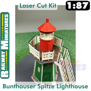 BUNTHAUSER SPITZ LIGHTHOUSE kit Germany HO 1:87 Vessel RAILWAY MINIATURES 047