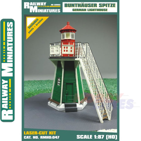 BUNTHAUSER SPITZ LIGHTHOUSE kit Germany HO 1:87 Vessel RAILWAY MINIATURES 047