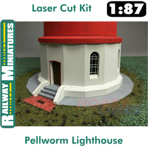 PELLWORM LIGHTHOUSE kit Germany HO 1:87 Vessel RAILWAY MINIATURES 053