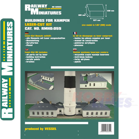 BUILDINGS FOR KAMPEN LIGHTHOUSE kit Germany HO1:87 Vessel RAILWAY MINIATURES 055