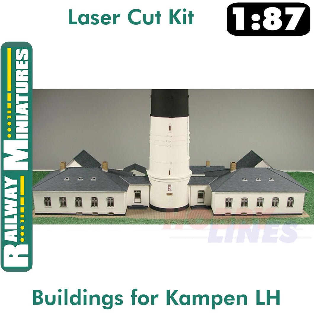 BUILDINGS FOR KAMPEN LIGHTHOUSE kit Germany HO1:87 Vessel RAILWAY MINIATURES 055