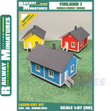 FINLAND 1 SINGLE FAMILY HOUSE kit HO 1:87 Vessel RAILWAY MINIATURES 056