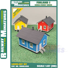 Load image into Gallery viewer, FINLAND 1 SINGLE FAMILY HOUSE kit HO 1:87 Vessel RAILWAY MINIATURES 056
