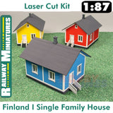 FINLAND 1 SINGLE FAMILY HOUSE kit HO 1:87 Vessel RAILWAY MINIATURES 056