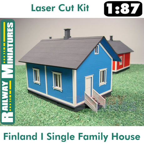 FINLAND 1 SINGLE FAMILY HOUSE kit HO 1:87 Vessel RAILWAY MINIATURES 056