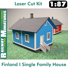 Load image into Gallery viewer, FINLAND 1 SINGLE FAMILY HOUSE kit HO 1:87 Vessel RAILWAY MINIATURES 056
