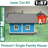 FINLAND 1 SINGLE FAMILY HOUSE kit HO 1:87 Vessel RAILWAY MINIATURES 056