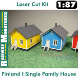 FINLAND 1 SINGLE FAMILY HOUSE kit HO 1:87 Vessel RAILWAY MINIATURES 056