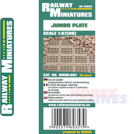 JUMBO PLATE kit HO 1:87 Vessel RAILWAY MINIATURES 057