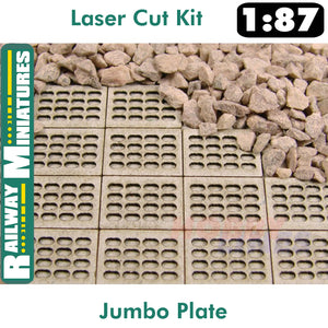 JUMBO PLATE kit HO 1:87 Vessel RAILWAY MINIATURES 057