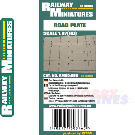 ROAD PLATE kit HO 1:87 Vessel RAILWAY MINIATURES 059