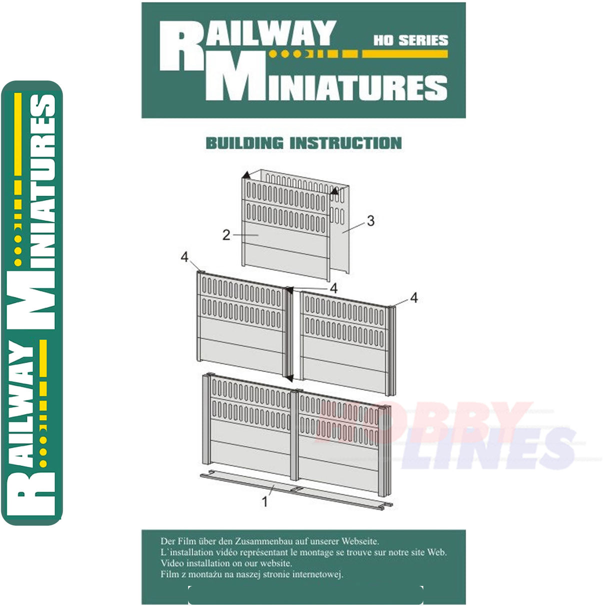 CONCRETE FENCE SEGMENTS kit HO 1:87 Vessel RAILWAY MINIATURES 061