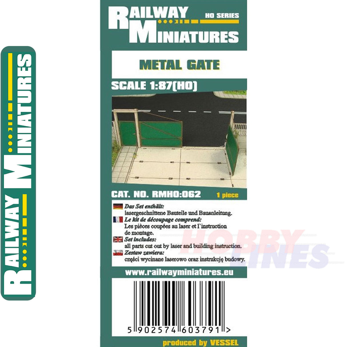 METAL GATE kit HO 1:87 Vessel RAILWAY MINIATURES 062