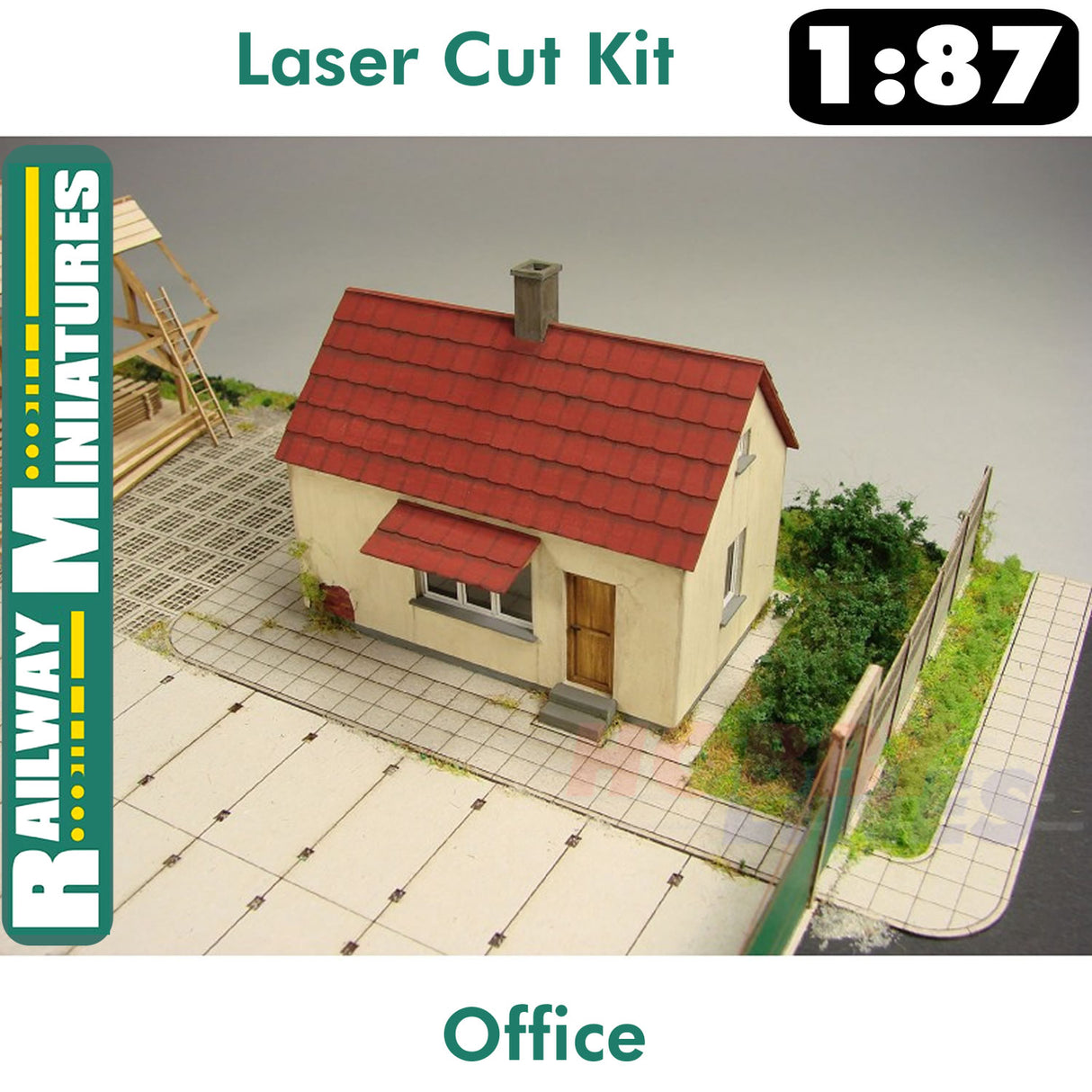 OFFICE Building kit HO 1:87 Vessel RAILWAY MINIATURES 066