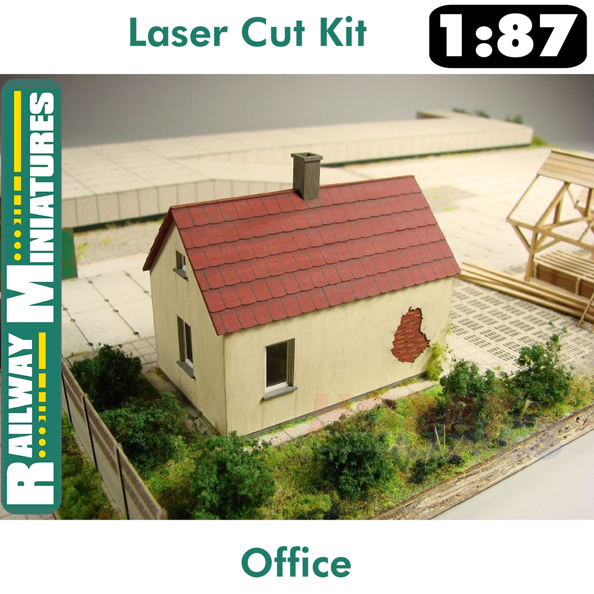 OFFICE Building kit HO 1:87 Vessel RAILWAY MINIATURES 066