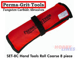 Perma-Grit SET-8C TOOL ROLL COARSE 8pc Tungsten Carbide Permagrit