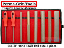 Load image into Gallery viewer, Perma-Grit SET-8F TOOL ROLL - FINE 8 pc Tungsten Carbide Permagrit
