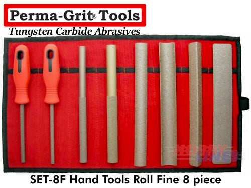 Perma-Grit SET-8F TOOL ROLL - FINE 8 pc Tungsten Carbide Permagrit