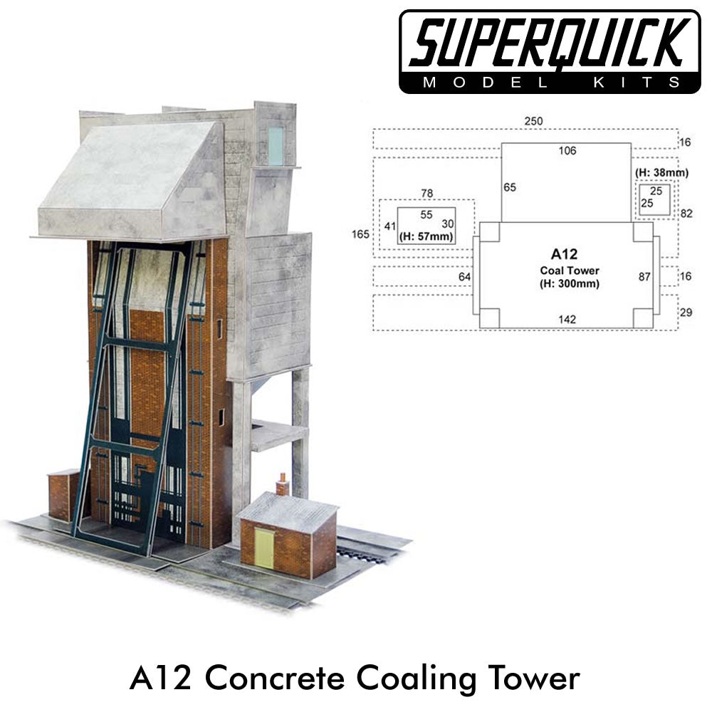 COALING TOWER 1:72 Scale OO HO Gauge Railways Building Series A A12 SuperQuick