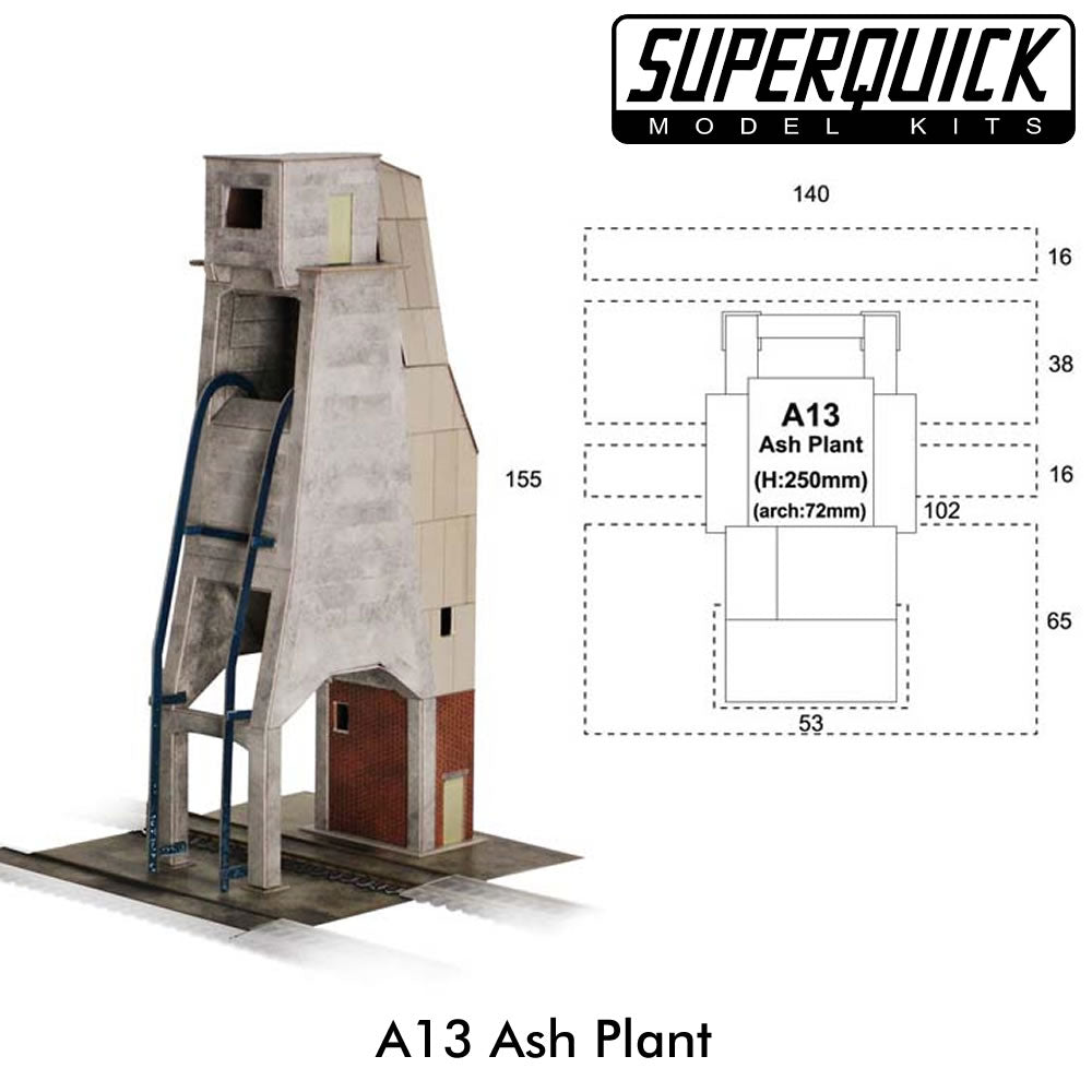ASH PLANT 1:72 Scale OO HO Gauge Railways Building Series A A13 SuperQuick