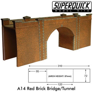 BRIDGE OR TUNNEL ENTRANCE 1:72 OO HO Railways Building Series A A14 SuperQuick