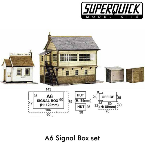 SIGNAL BOX A6 1:72 Scale OO HO Gauge Railways Building Series A A06 SuperQuick