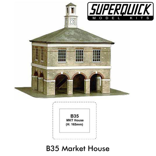 MARKET HOUSE 1:72 Scale OO HO Gauge Railways Building Series B B35 SuperQuick