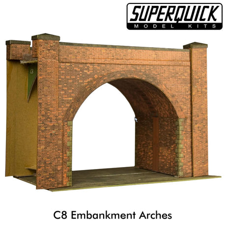 EMBANKMENT ARCHES C8 1:72 OO HO Gauge Railway Building Series C C08 SuperQuick