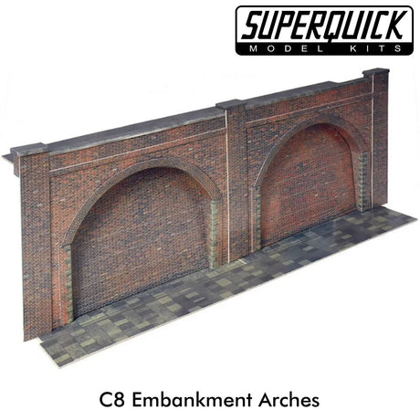 EMBANKMENT ARCHES C8 1:72 OO HO Gauge Railway Building Series C C08 SuperQuick