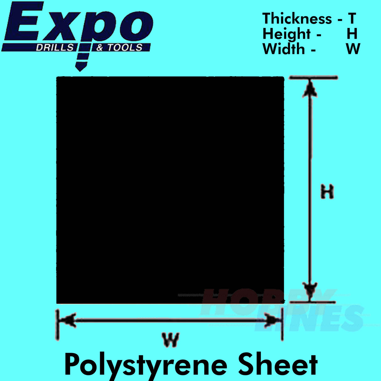 STYRENE SHEET BLACK 0.50-2.00mm 457x330mm A3 polystyrene plastic ABS Expo Tools