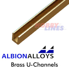 Load image into Gallery viewer, U-Channel ALBION ALLOYS Precision Metal Model Materials Various Sizes UC UC1 UC2
