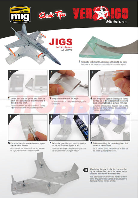 Plastic WINGS GEOMETRY JIG Adjustment Stabilizers & Wings AMMO Mig VERIGO VMP022