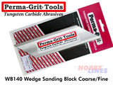 Perma-Grit WB140 WEDGE SANDING BLOCK Coarse/Fine Double Sided Tungsten Carbide