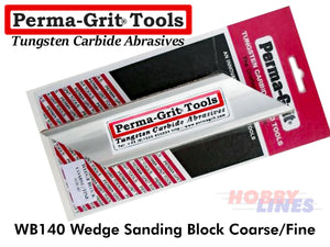 Perma-Grit WB140 WEDGE SANDING BLOCK Coarse/Fine Double Sided Tungsten Carbide