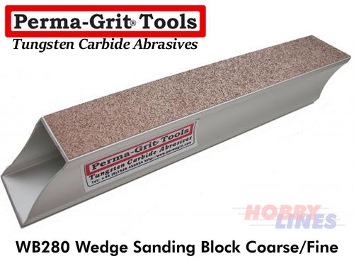 Perma-Grit WB280 WEDGE SANDING BLOCK Coarse/Fine Double Sided Tungsten Carbide