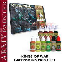 Load image into Gallery viewer, Kings of War GREENSKINS PAINT SET water based acrylics Army Painter WP8014P
