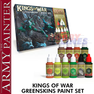 Kings of War GREENSKINS PAINT SET water based acrylics Army Painter WP8014P