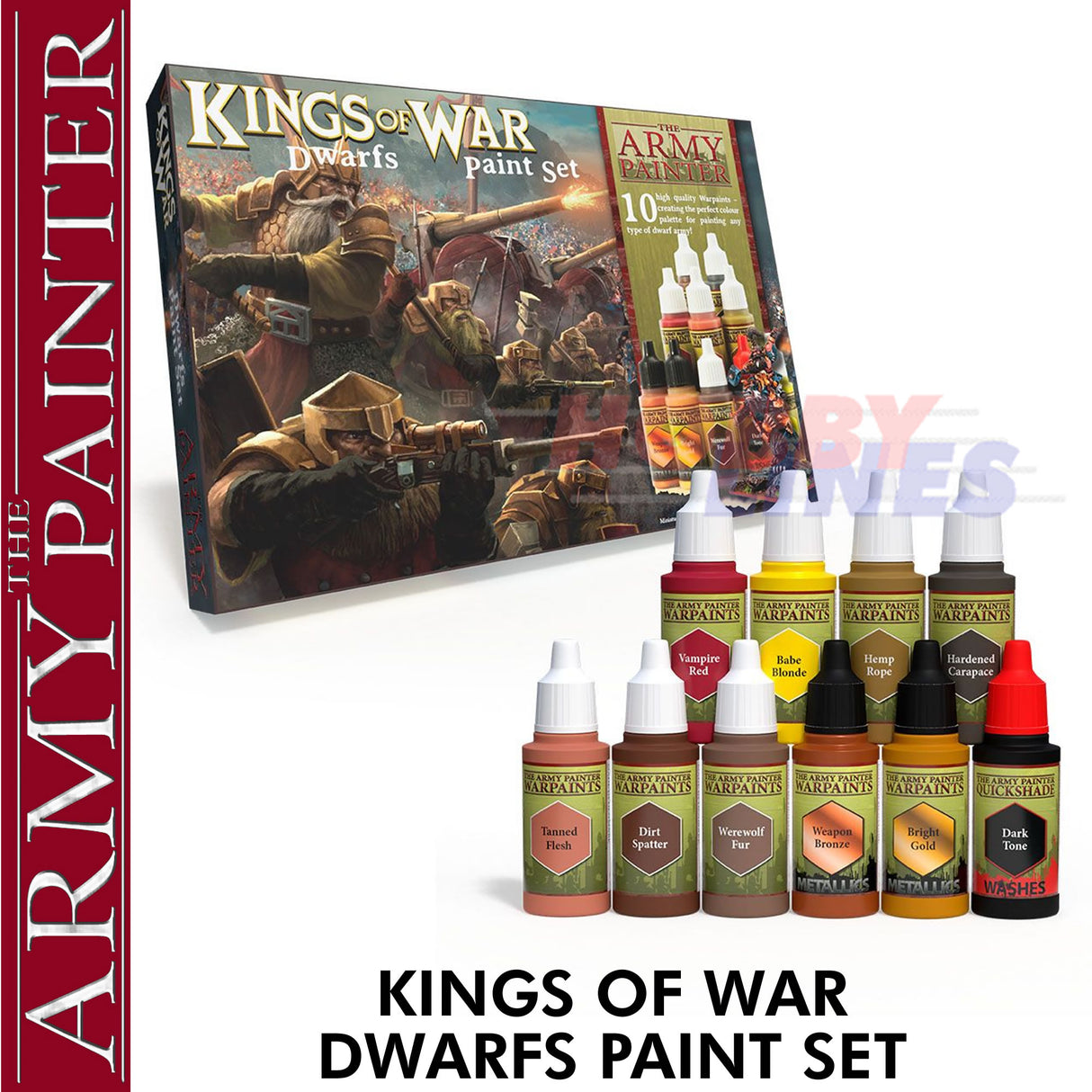 Kings of War DWARF'S PAINT SET water based acrylics Army Painter WP8015P