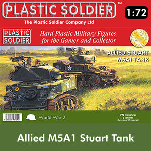 Plastic Soldier Company 1:72 WWII STUART M5 TANK Scale PSC WW2V20014